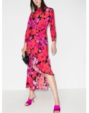 Dani cutout floral-print silk dress