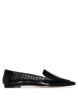 Aurora crocodile-effect loafers