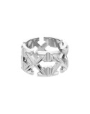 arrow silver-tone ring