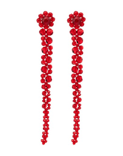 Drip crystal drop earrings