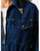 denim decorative collar playsuit