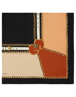 graphic print scarf