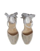 metallic espadrille wedges 