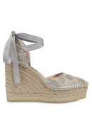 metallic espadrille wedges 