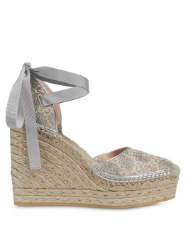 metallic espadrille wedges 