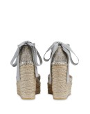 metallic espadrille wedges 