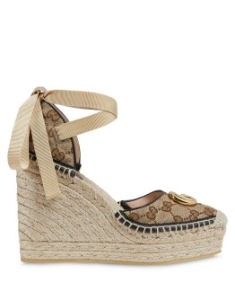 GG logo espadrille wedges