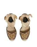 GG logo espadrille wedges