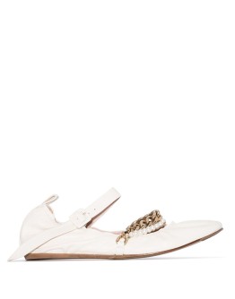 chain-detail ballerina shoes