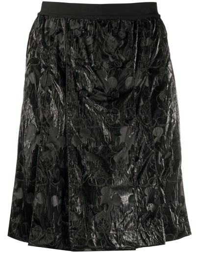 high-waist textured shorts