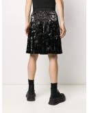 high-waist textured shorts