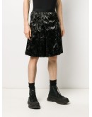 high-waist textured shorts
