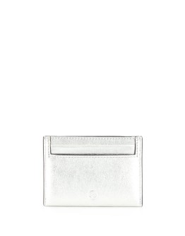 silver leather cardholder