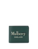 leather foldover wallet with embossed logo print