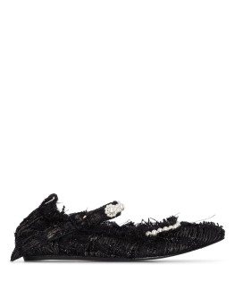 tweed-effect Mary Jane ballerina shoes