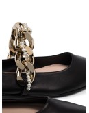 chain-strap ballerina shoes