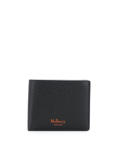 contrast leather fold wallet