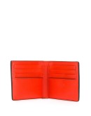 contrast leather fold wallet
