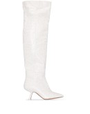 Lexi 70mm snake-print leather boots