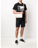 logo print shoulder bag