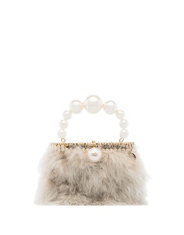 nuvola faux pearl clutch bag