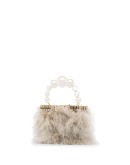 nuvola faux pearl clutch bag