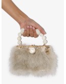 nuvola faux pearl clutch bag