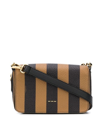 stripe messenger bag