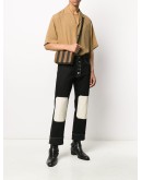 stripe messenger bag