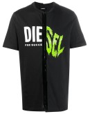 spliced logo print T-shirt