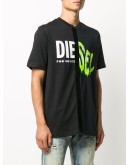 spliced logo print T-shirt