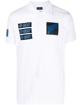 patch-embellished polo shirt
