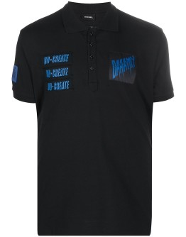 patch-embellished polo shirt