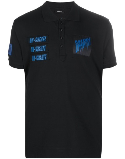 patch-embellished polo shirt