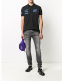 patch-embellished polo shirt