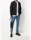 metallic bomber jacket