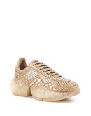 Diamond crystal-embellished sneakers