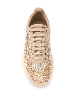 Diamond crystal-embellished sneakers