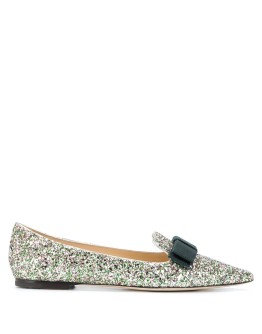 Gala glitter-embellished ballerina shoes