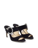Saf crystal-buckle 85mm sandals 