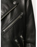 buckled multi-pocket bikerjacket