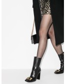 square toe 110mm leather boots