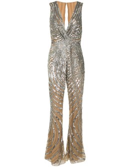swirl sequin-embellished jumpsuit