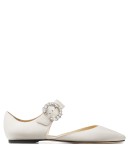 Gin crystal-embellished flats