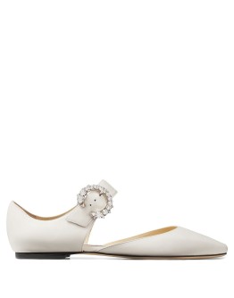 Gin crystal-embellished flats