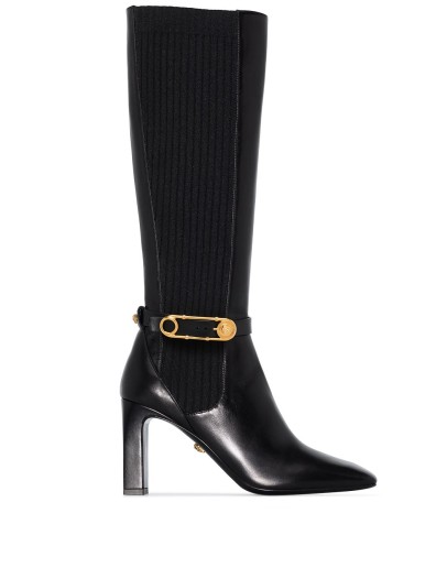 90mm knee-high safety pin boots