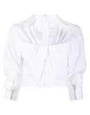 corset-insert cropped shirt