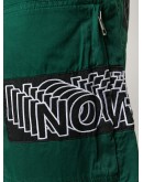 graphic patch cotton shorts