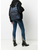 faded print backpack