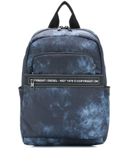 faded print backpack